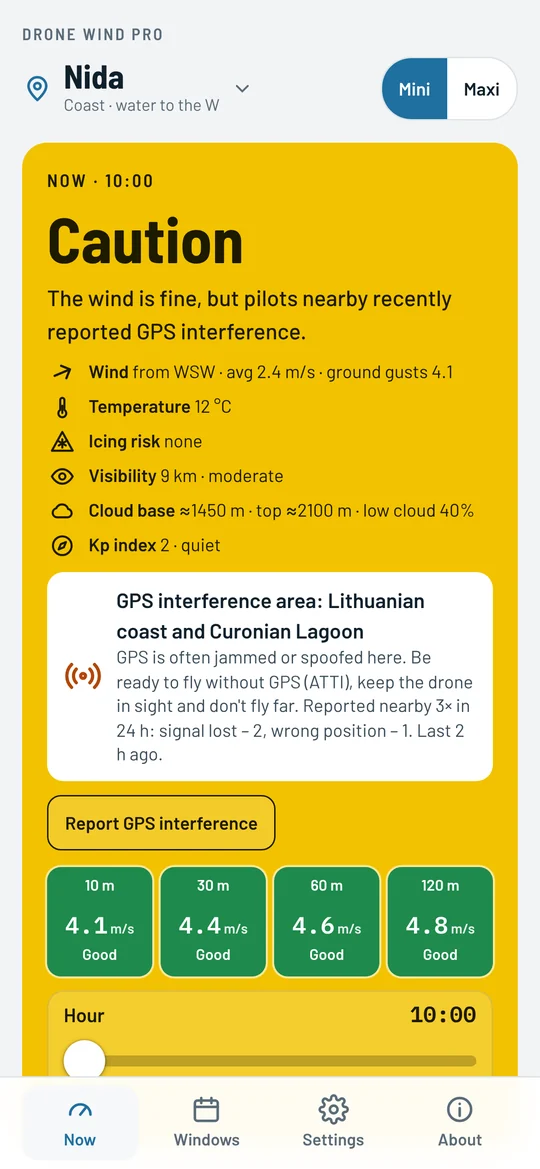 Įspėjimas apie GPS trikdžių zoną Lietuvos pajūryje ir pilotų pranešimus